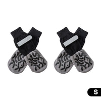 4Pcs/Set Anti-Slip Protect Paws Dog Socks Black Tie Anti-Shedding Breathable Non-Slip Socks for Medium Large Elderly Puppy Socks