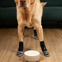 4Pcs/Set Anti-Slip Protect Paws Dog Socks Black Tie Anti-Shedding Breathable Non-Slip Socks for Medium Large Elderly Puppy Socks