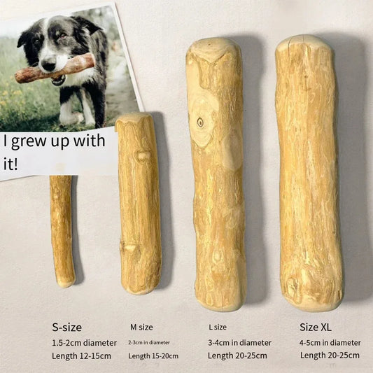 Natural Coffee Wood Dog Chew Toys Long Lasting Chewable Stick Dogs Supplies Stress Relief Chew Stick Pet Molar Toy for Dog Puppy